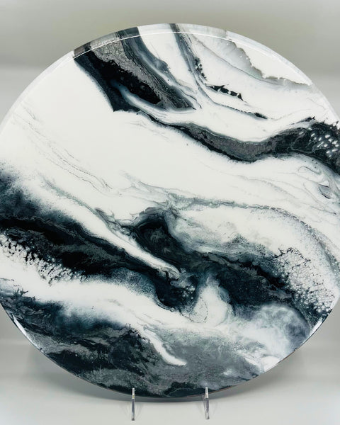 18 Inch Marbled Lazy Susan Turntable - The Green Wine