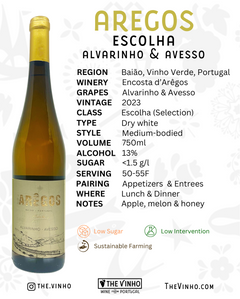 Encosta d'Arêgos 'Arêgos' Escolha Alvarinho & Avesso White 2023 - The Vinho