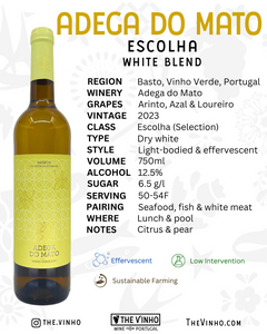 Adega do Mato Escolha White Blend 2023 - The Vinho