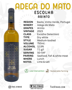 Adega do Mato Escolha Arinto White 2023 - The Vinho