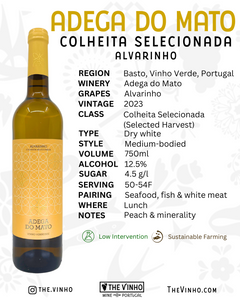 Adega do Mato Colheita Selecionada Alvarinho White 2023 - The Vinho