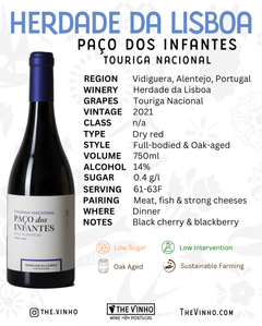 Herdade da Lisboa 'Paço dos Infantes' Touriga Nacional Red 2021 - The Vinho