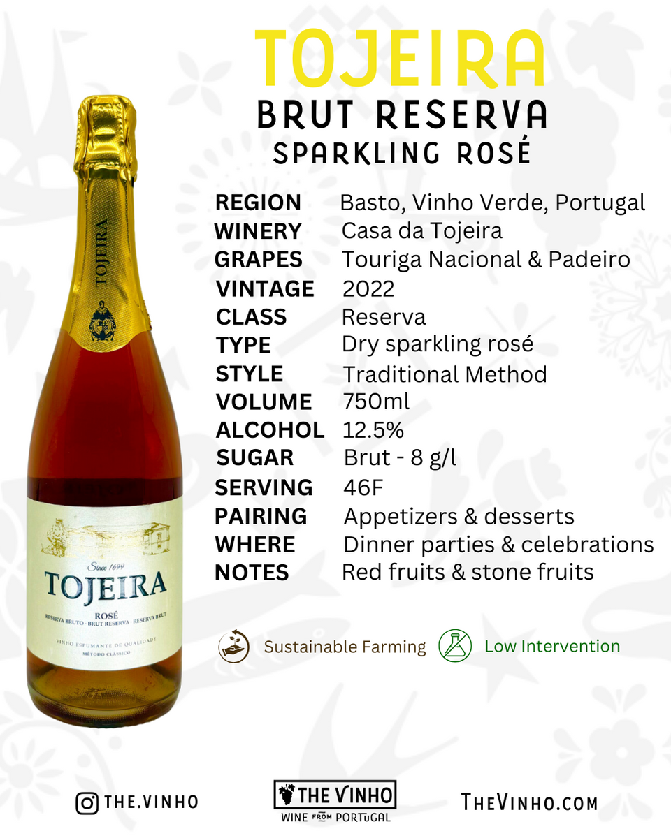 Casa da Tojeira 'Tojeira' Brut Sparkling Reserva Rosé Blend 2022 - The Vinho