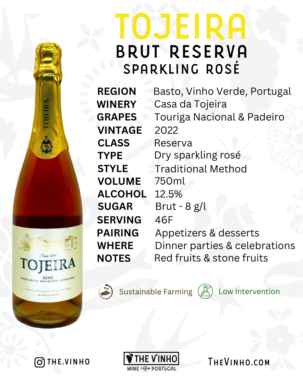 Casa da Tojeira 'Tojeira' Brut Sparkling Reserva Rosé Blend 2022 - The Vinho