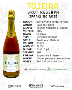 Casa da Tojeira 'Tojeira' Brut Sparkling Reserva Rosé Blend 2022 - The Vinho