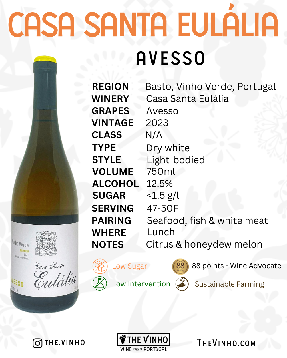 Casa Santa Eulália Avesso White 2023 - The Vinho
