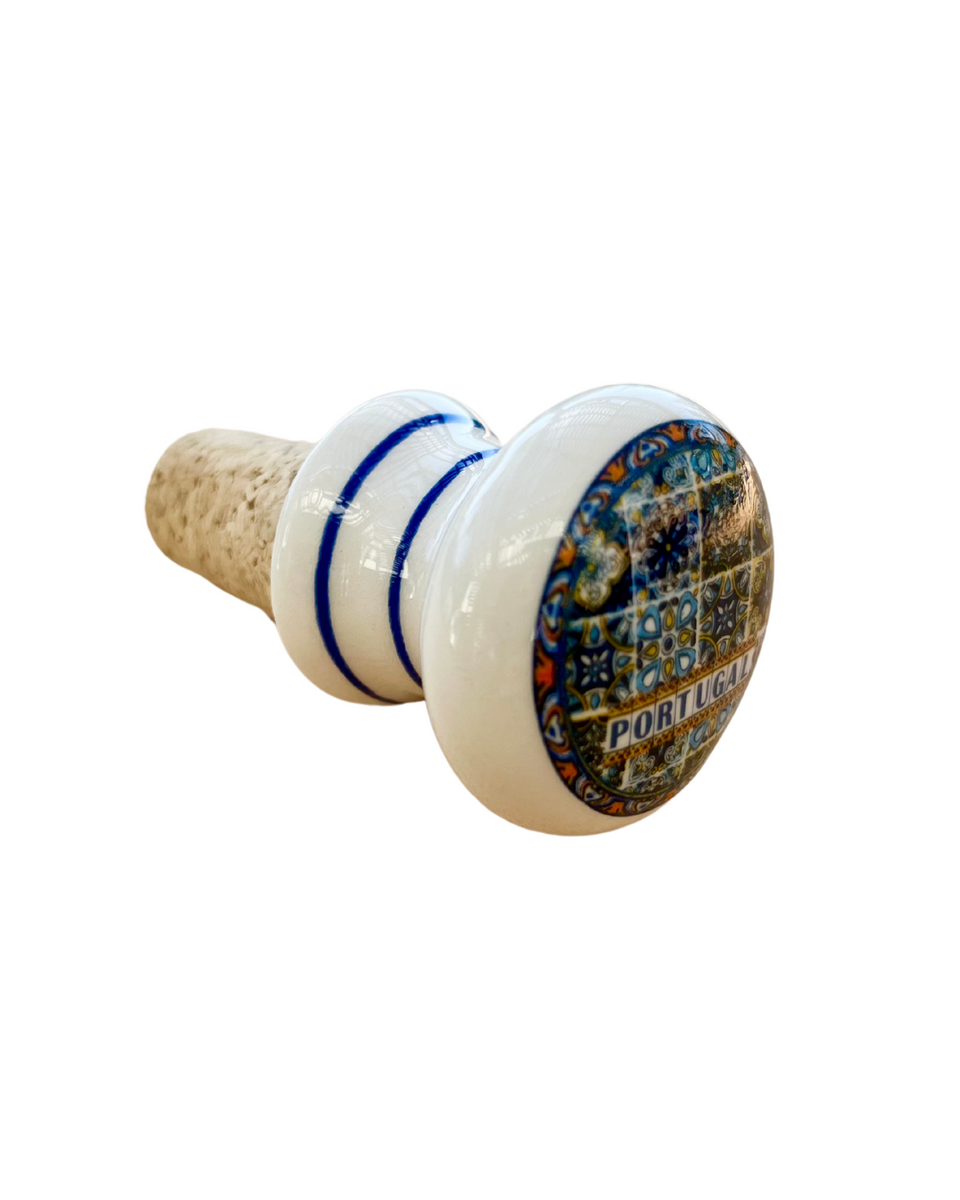 Azulejo Bottle Stopper - The Vinho