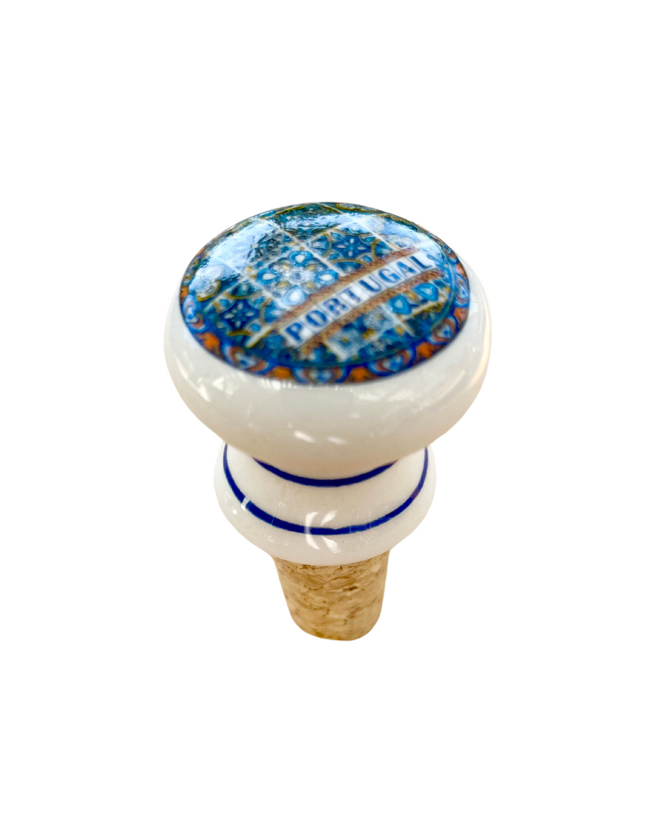 Azulejo Bottle Stopper - The Vinho