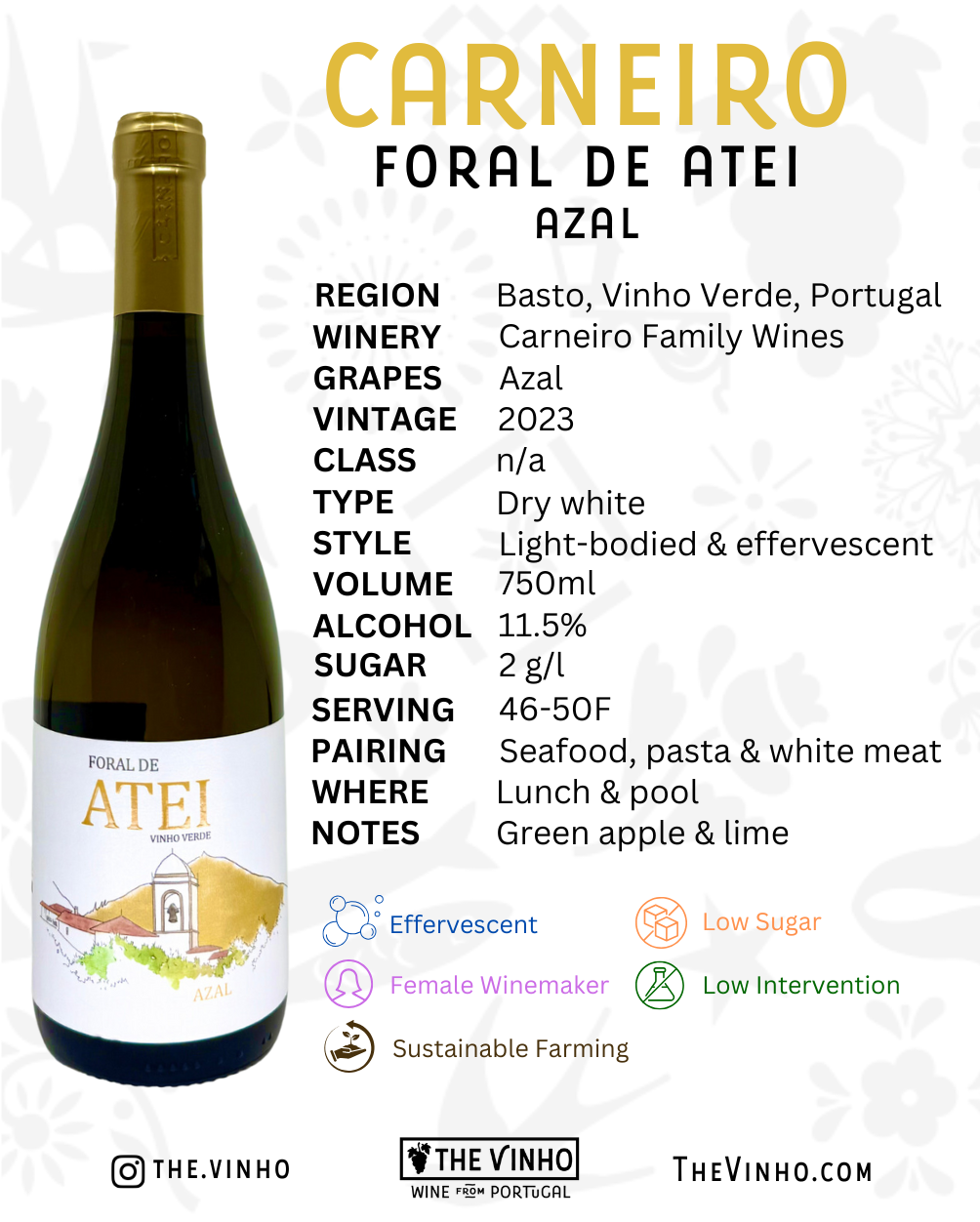 Carneiro 'Foral de Atei' Azal 2023 - The Vinho