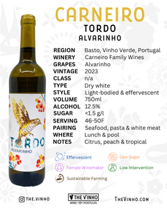 Carneiro 'Tordo' Alvarinho White 2023 - The Vinho