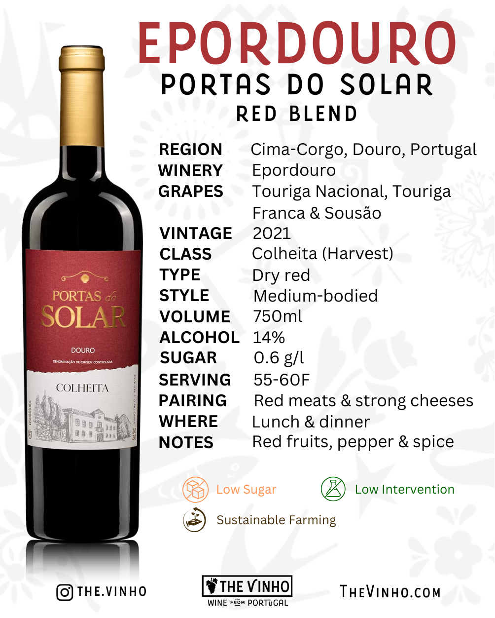 Epordouro 'Portas do Solar' Colheita Red Blend 2021 - The Vinho