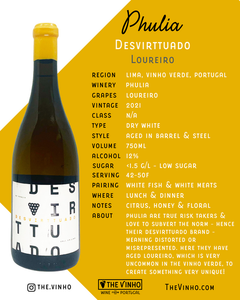 Phulia 'Desvirttuado' Loureiro White 2021 - The Vinho