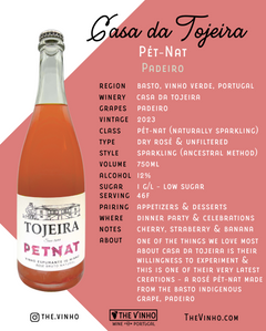 Casa da Tojeira 'Tojeira' Pét-Nat Padeiro Rosé 2023 - The Vinho