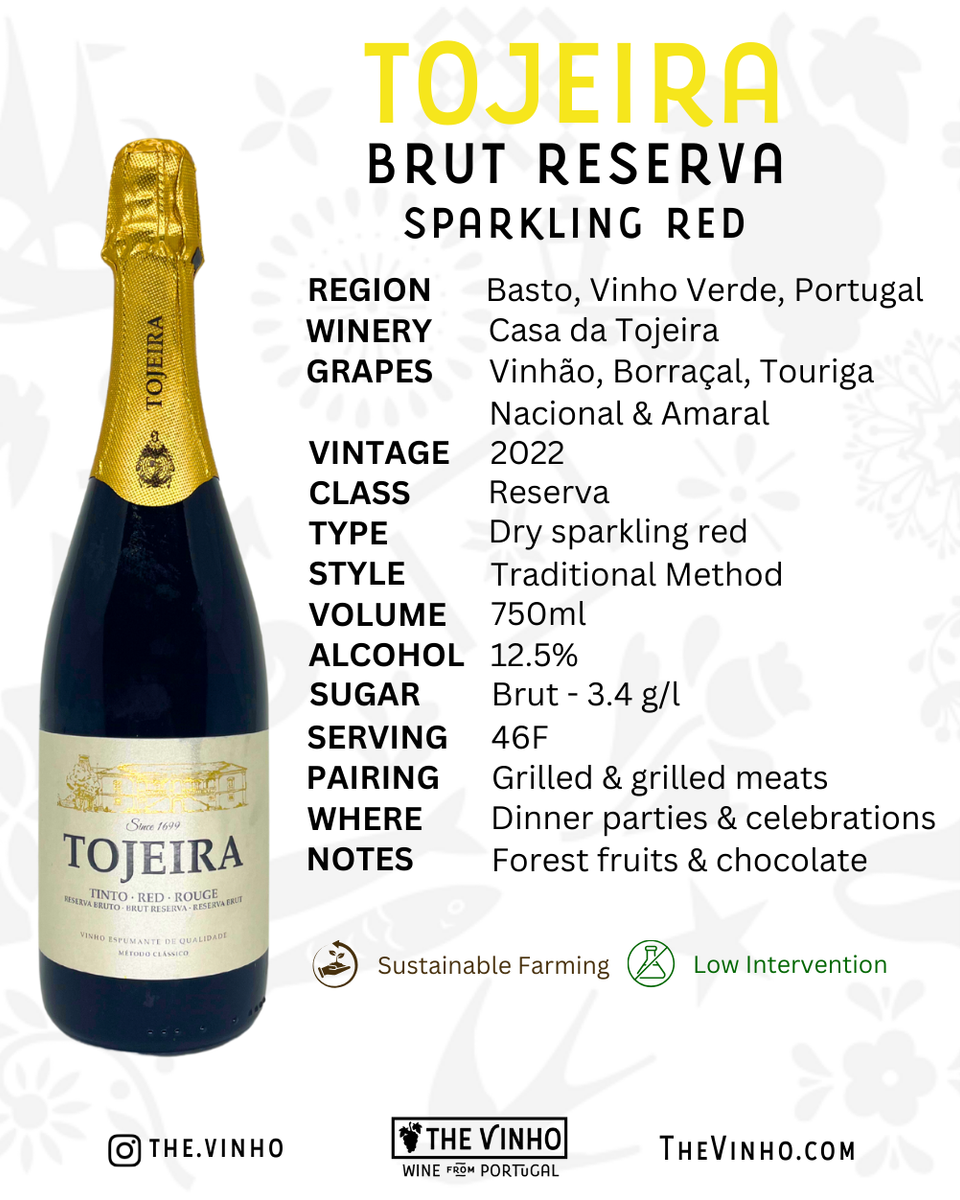 Casa da Tojeira 'Tojeira' Brut Sparkling Reserva Red Blend 2022 - The Vinho