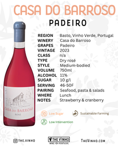 Casa do Barroso Padeiro Rosé 2023 - The Vinho