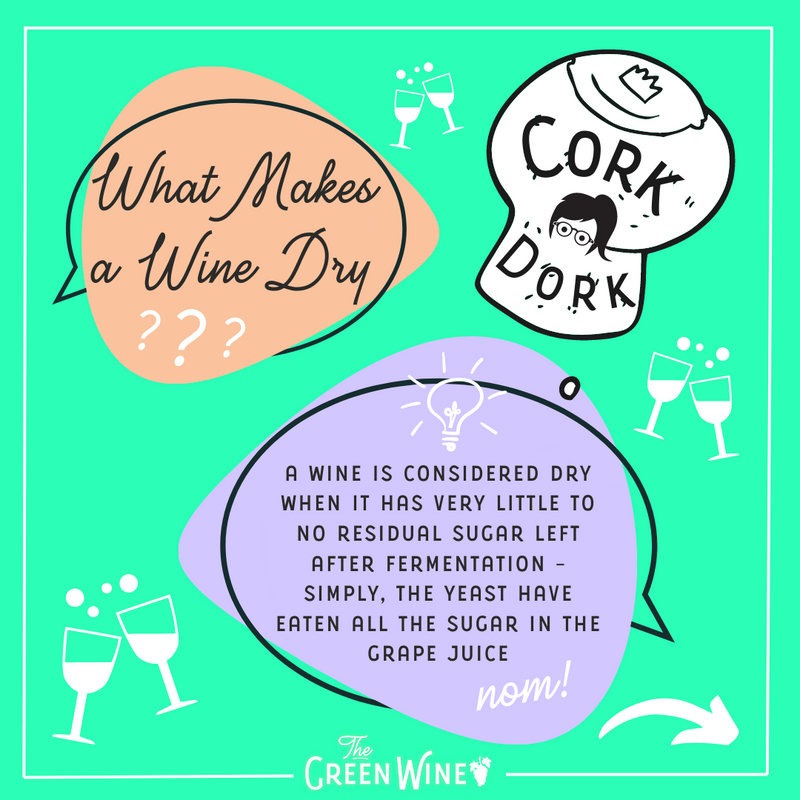 What makes a dry wine?