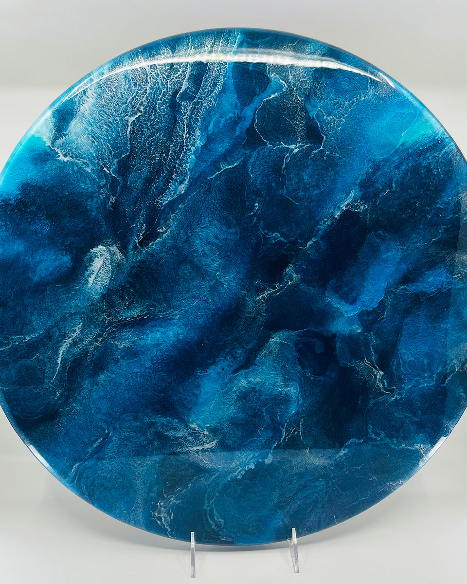 18 Inch Marbled Lazy Susan Turntable - The Green Wine