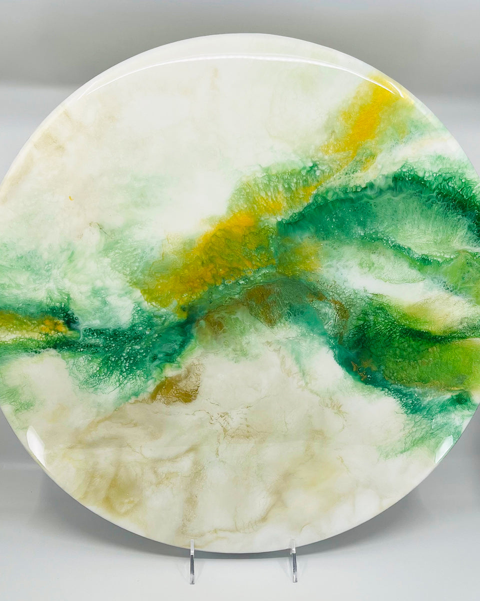 18 Inch Marbled Lazy Susan Turntable - The Green Wine