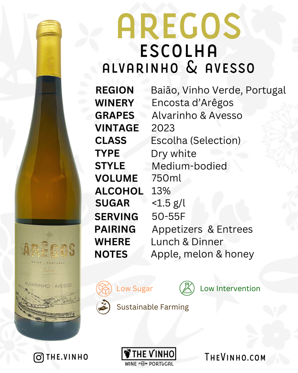 Encosta d'Arêgos 'Arêgos' Escolha Alvarinho & Avesso White 2023