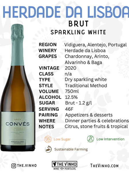 Herdade da Lisboa 'Convés' Sparkling White 2020 - The Vinho
