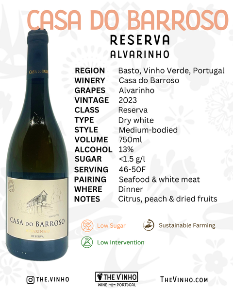 Casa do Barroso Alvarinho Reserva White 2023