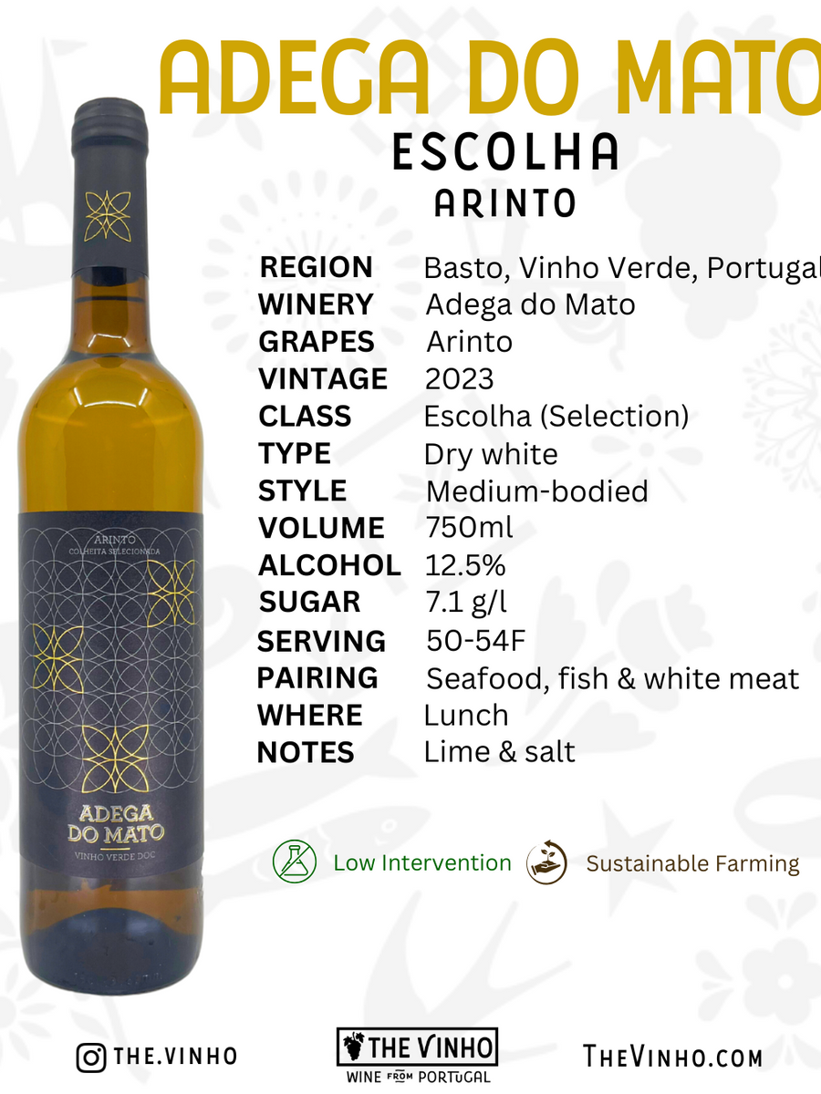Adega do Mato Escolha Arinto White 2023 - The Vinho