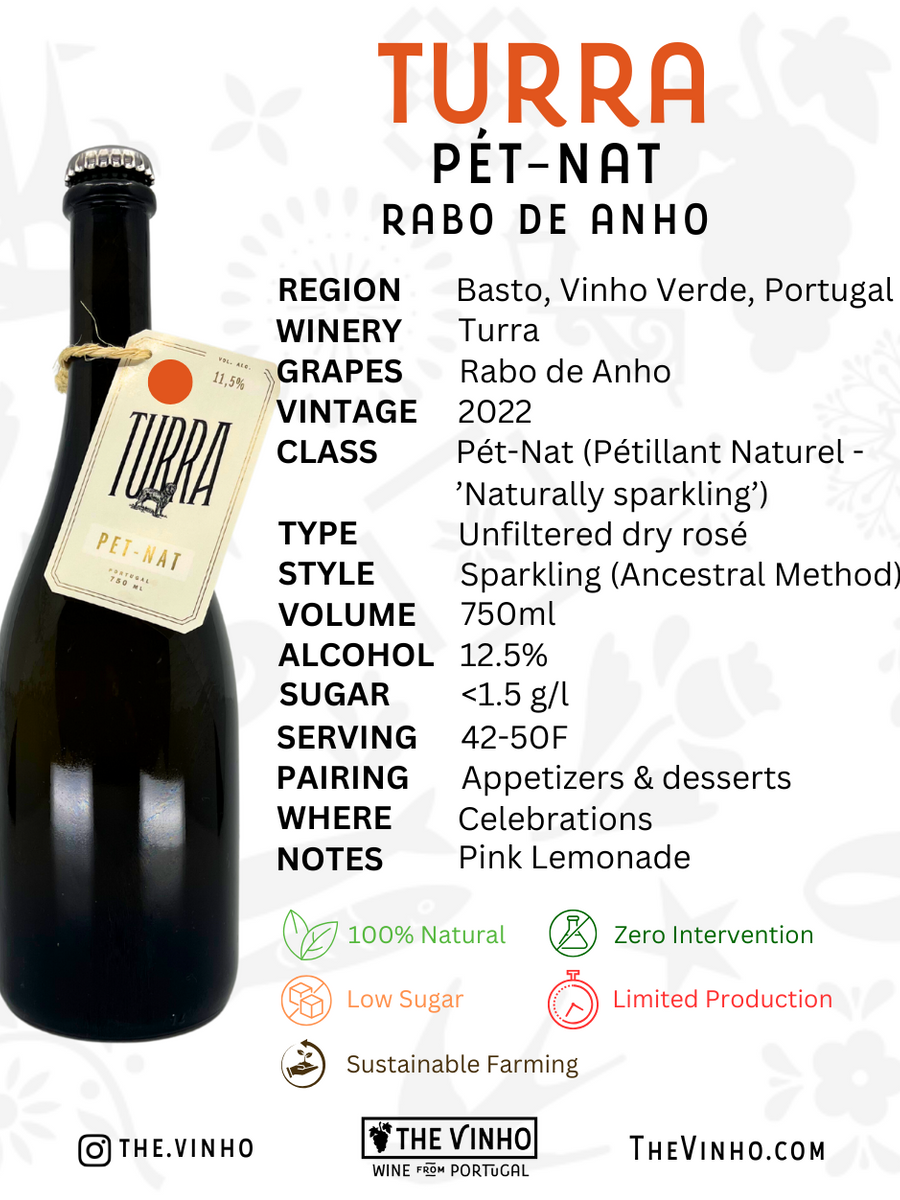 Turra Pét-Nat Rabo de Anho Rosé 2022 - The Vinho