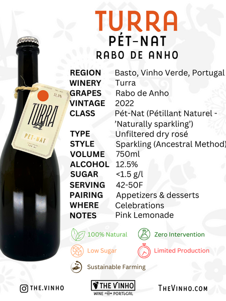 Turra Pét-Nat Rabo de Anho Rosé 2022 - The Vinho