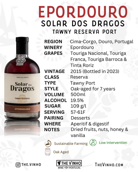 Epordouro 'Solar dos Dragos' Tawny Reserva Port 2015