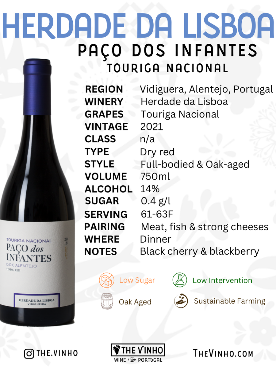 Herdade da Lisboa 'Paço dos Infantes' Touriga Nacional Red 2021 - The Vinho