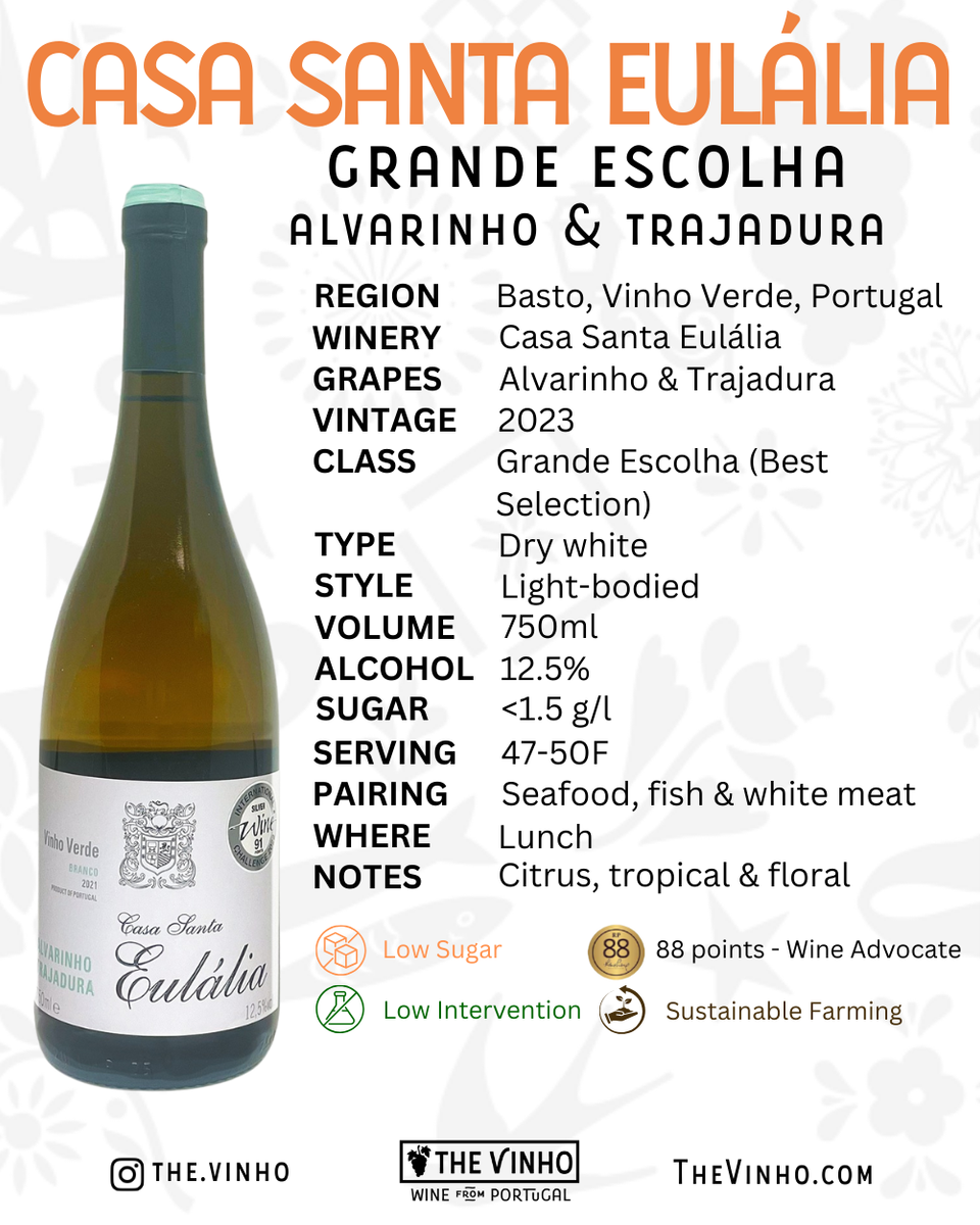 Casa Santa Eulália Grande Escolha Alvarinho & Trajadura White 2023