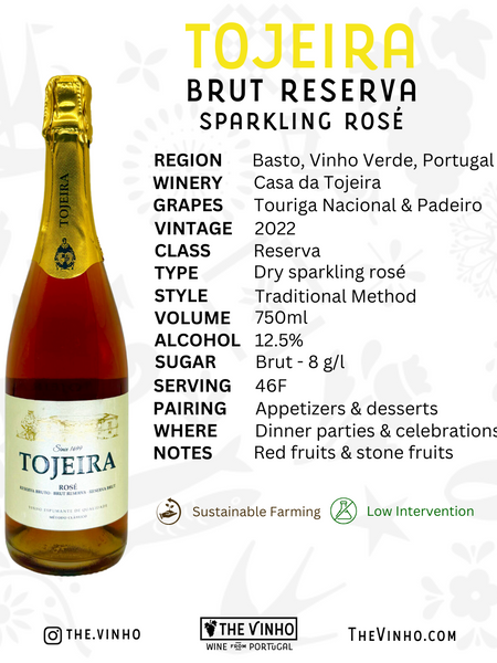 Casa da Tojeira 'Tojeira' Brut Sparkling Reserva Rosé Blend 2022 - The Vinho