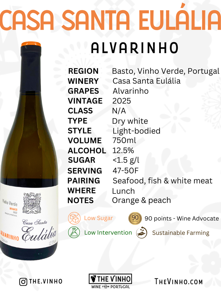 Casa Santa Eulália Alvarinho White 2025 - The Vinho