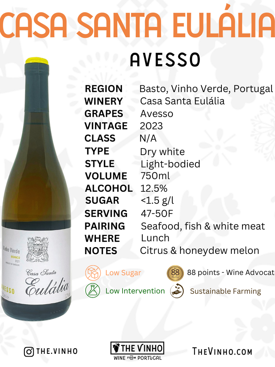Casa Santa Eulália Avesso White 2023 - The Vinho