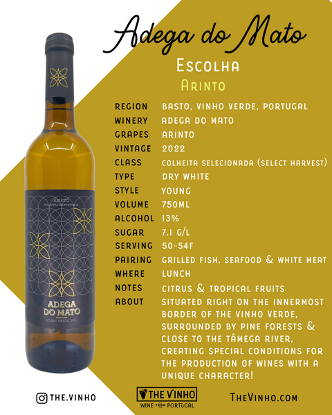 Adega do Mato Colheita Selecionada Arinto White 2022 - The Green Wine