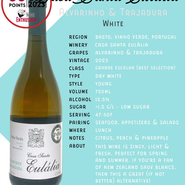Casa Santa Eulália Grande Escolha Alvarinho & Trajadura White 2023 - The Vinho