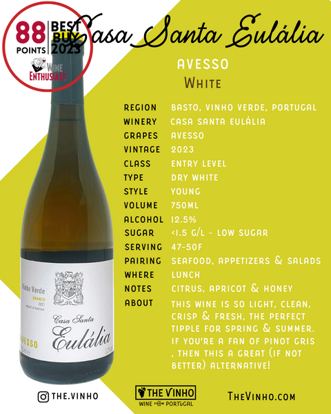 Casa Santa Eulália Avesso White 2023 - The Vinho