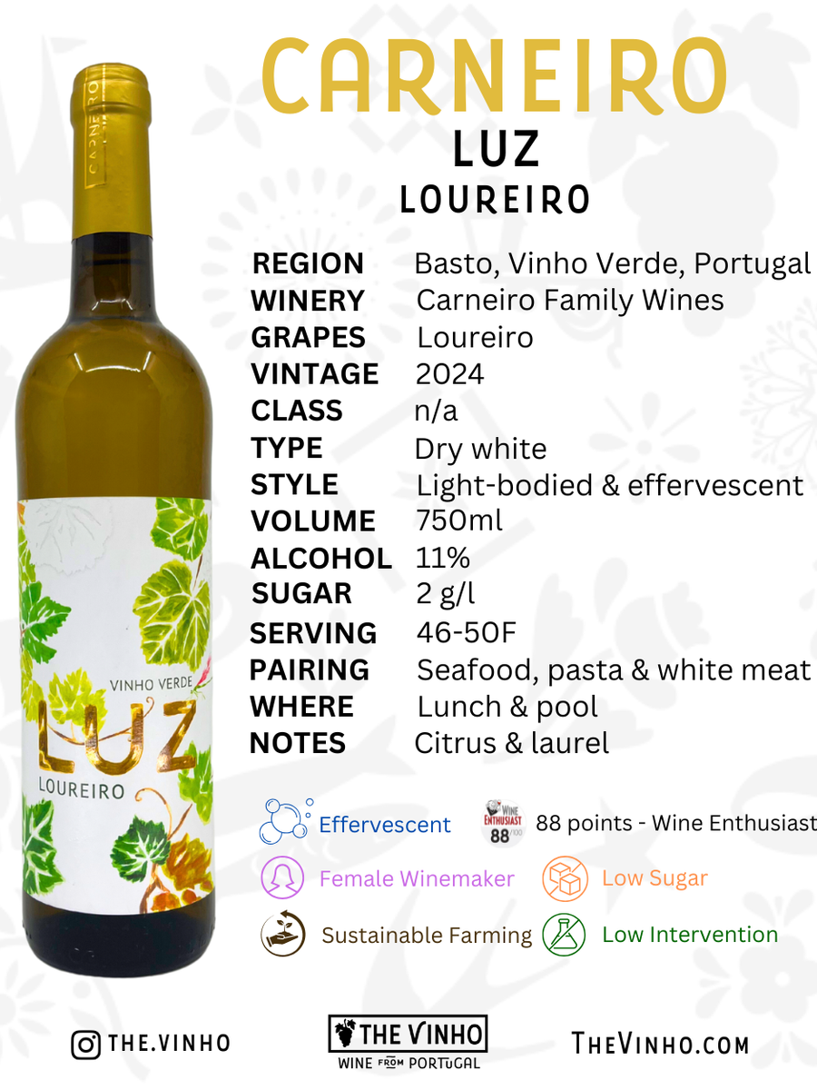 Carneiro 'Luz' Loureiro White 2024 - The Vinho
