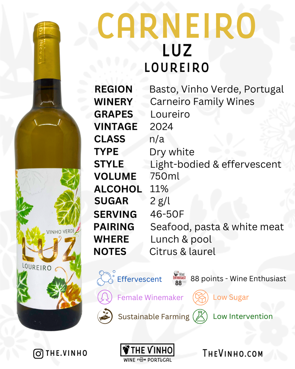 Carneiro 'Luz' Loureiro White 2024 - The Vinho