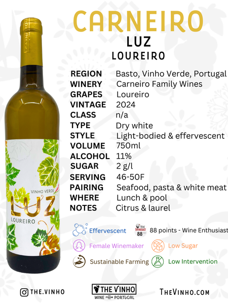 Carneiro 'Luz' Loureiro White 2024 - The Vinho