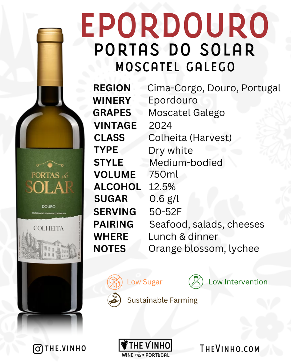 Epordouro 'Portas do Solar' Colheita Moscatel Gaelgo White 2024 - The Vinho