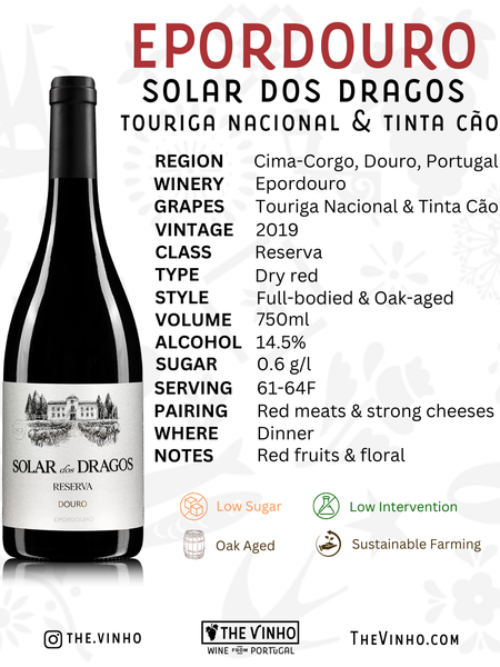 Epordouro 'Solar dos Dragos' Reserva Red Blend 2019 - The Vinho