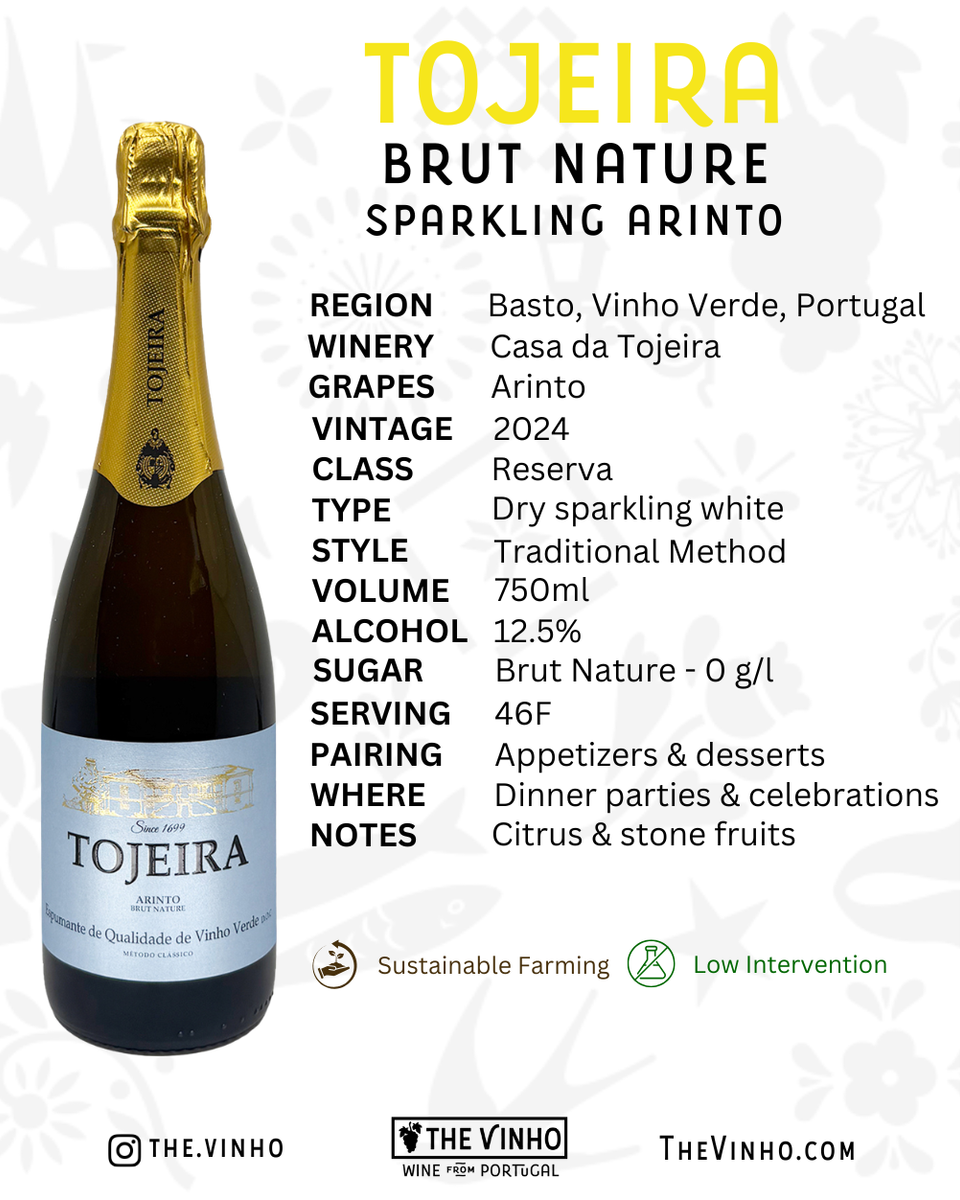 Casa da Tojeira 'Tojeira' Brut Nature Sparkling Arinto 2024 - The Vinho