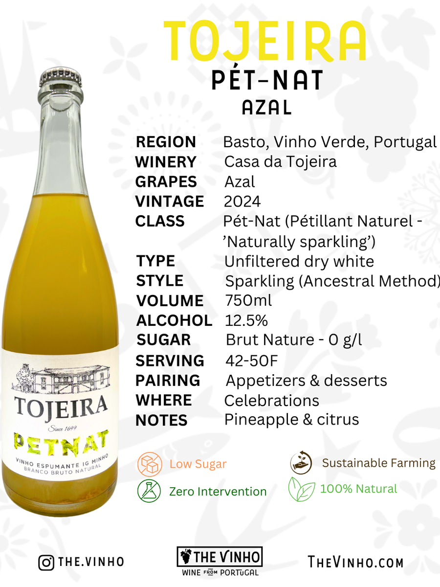 Casa da Tojeira 'Tojeira' Pét-Nat Azal White 2024 - The Vinho