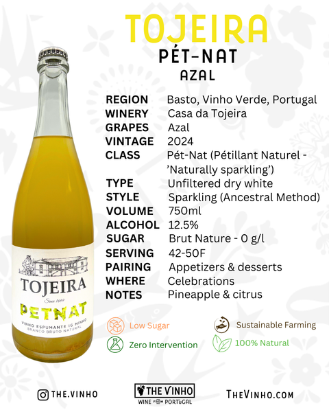 Casa da Tojeira 'Tojeira' Pét-Nat Azal White 2024 - The Vinho