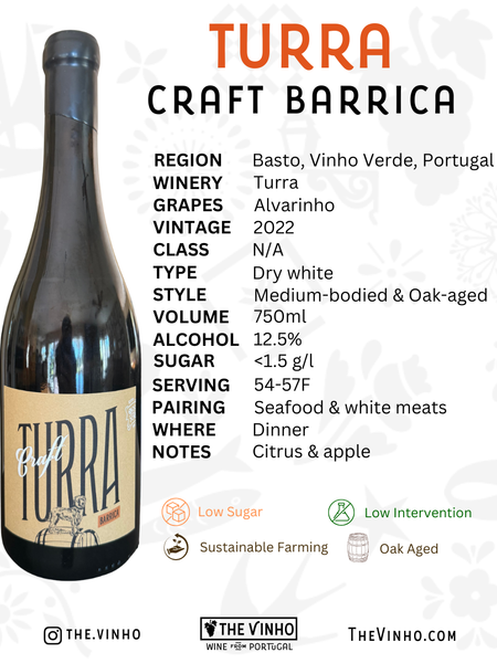 Turra Craft Barrica Alvarinho White 2022 - The Vinho