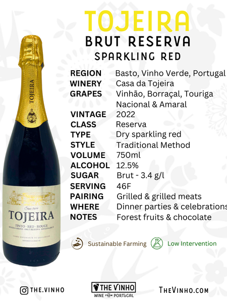 Casa da Tojeira 'Tojeira' Brut Sparkling Reserva Red Blend 2022 - The Vinho