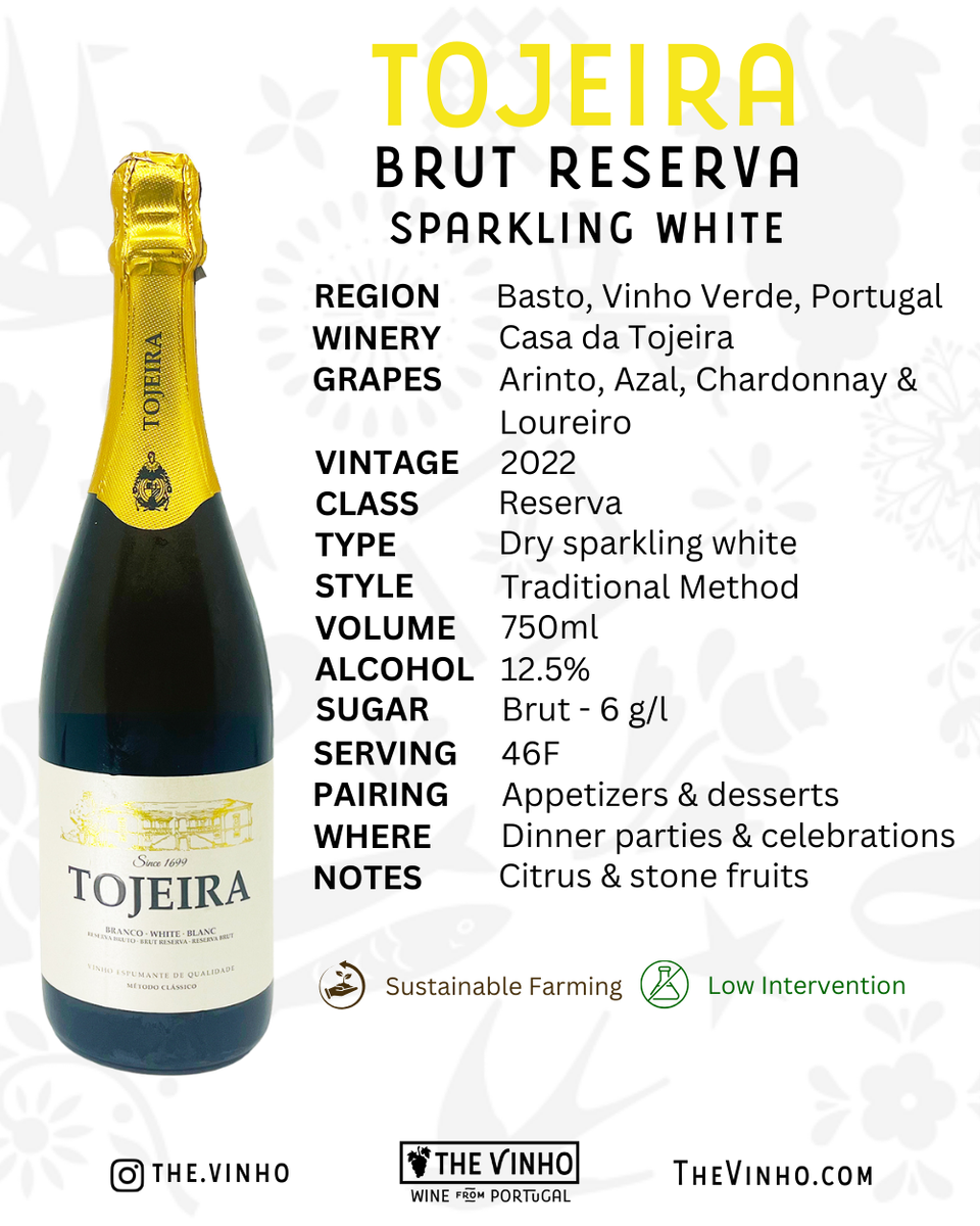 Casa da Tojeira 'Tojeira' Brut Sparkling Reserva White Blend 2022