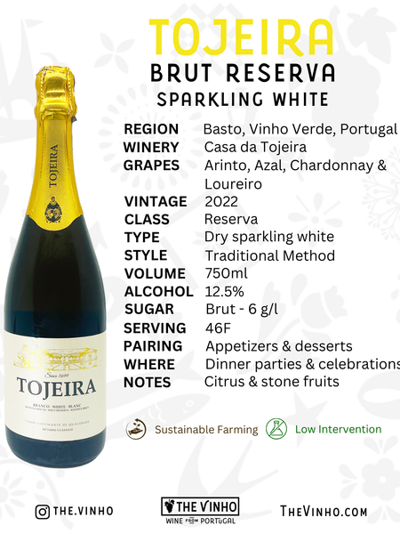 Casa da Tojeira 'Tojeira' Brut Sparkling Reserva White Blend 2022 - The Vinho