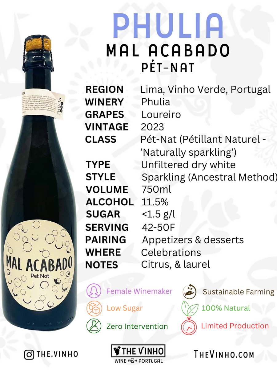 Phulia 'Mal Acabado' Pét-Nat Loureiro White 2023 - The Vinho